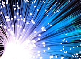 Abstract image of fibre optic cable