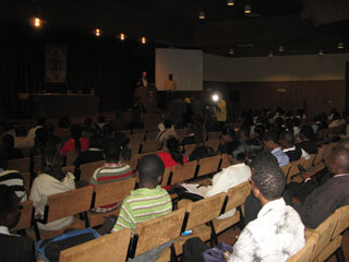 Tim speaking to the Skunkworks group at Strathmore University