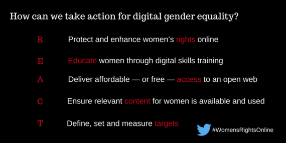 How can we take action for digital gender equality-