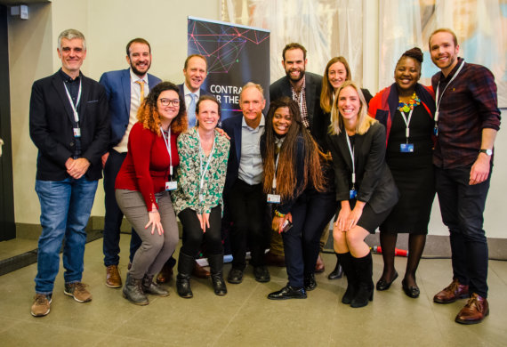 Photo of Web Foundation staff and Sir Tim Berners-Lee at the Internet Governance Forum in Berlin