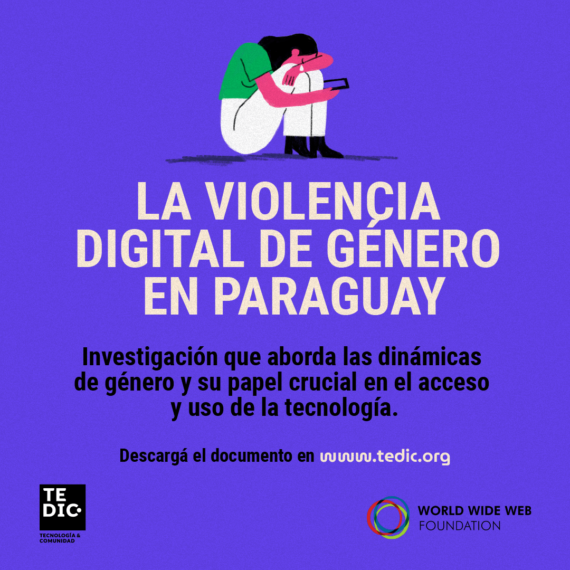 Cover infographic from TEDIC on online gender-based violence in Paraguay.